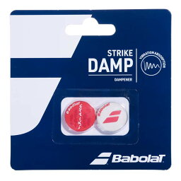 バボラ(Babolat) 2024 STRIKE DAMP ストライクダンプ 振動止め 2個組 700124-100 レッド×ホワイト(24y2m)[次回使えるクーポンプレゼント]