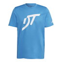「ドミニク・ティーム」「USサイズ」アディダス(adidas) 2022 FW メンズ ティーム ロゴ グラフィック 半袖Tシャツ HT3625-パルスブルー(22y11mテニス)
