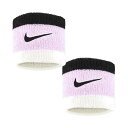 ナイキ(NIKE) ユニセックス スウッシュ 刺繍入り リストバンド 2個セット N0001565/BN2095-641ピンクF×ココナッツM×BK(25y1m...
