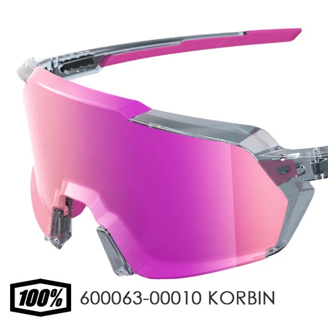 【11%OFFマジッククーポン対象】100%(ワンハンドレッド) スポーツサングラス KORBIN コービン パープルマルチレイヤーミラーレンズ 60063-0...