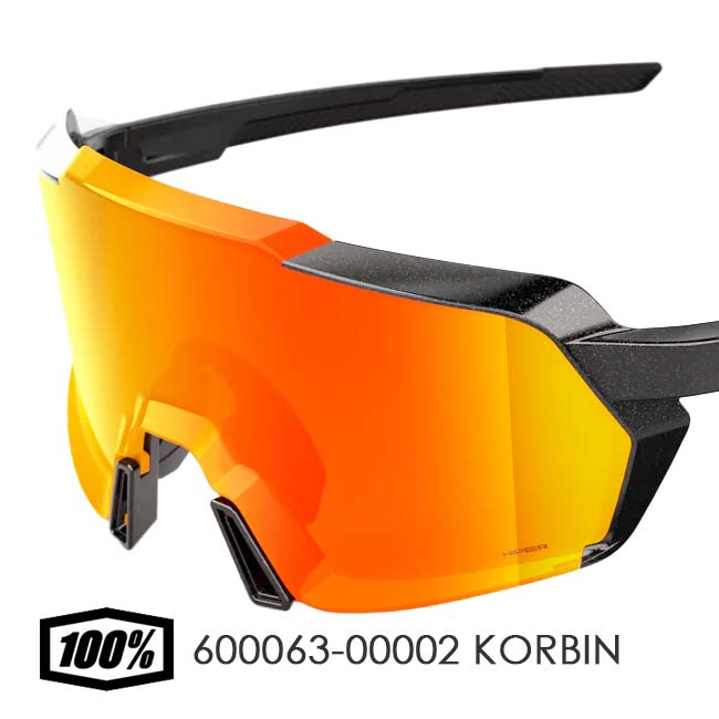 【11%OFFマジッククーポン対象】100%(ワンハンドレッド) スポーツサングラス KORBIN コービン HiPER レッド マルチレイヤーミラーレンズ 6...