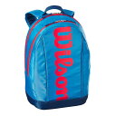 【ジュニアラケット用】【ラケット収納可】ウィルソン(Wilson) ジュニア テニス バックパック リュックサック WR8023802001ブルー×オレンジ(2...