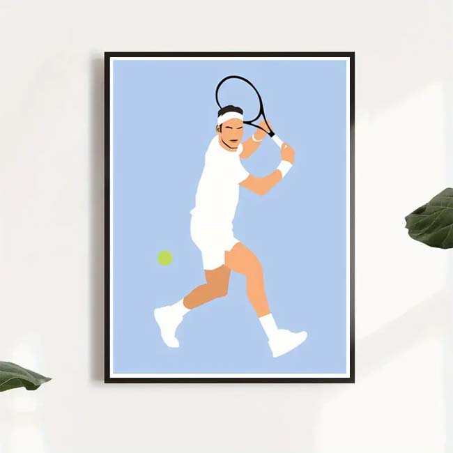【初売フライング！最大11%OFF】【額付きなのですぐに飾れる】 テニスポスター テニスプレイヤー柄 キ..