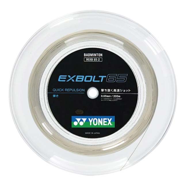 【11%OFFクーポン対象】【バドミントン】ヨネックス(YONEX) EXBOLT 65 エクスボルト65 0.65mm 200mロール バドミントンガット BGXB65-2-011 ホワイト(23y4m)[次回使えるクーポンプレゼント]