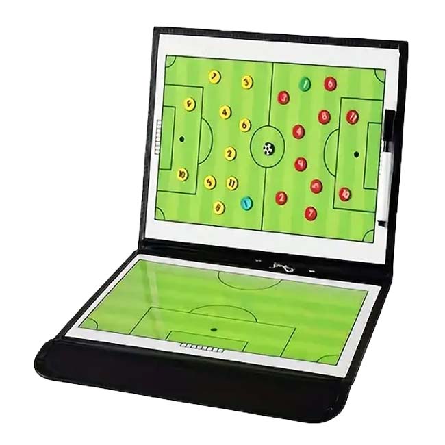 【ブラックフライデー2BUY 8%OFF】【作戦会議に大活躍!】 折りたたみ式コーチボード サッカー 消せるペン&チームマグネット付き TE739999-ブラッ...