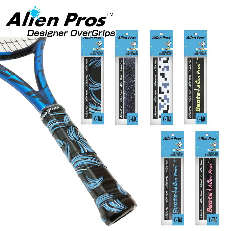 グリップテープ [ウェット1本入]Alien Pros(エイリアン プロス) デザイナー テニス グリップテープ ウェット タイプ C-TAC CT-TE-1(19y10m)[次回使えるクーポンプレゼント]