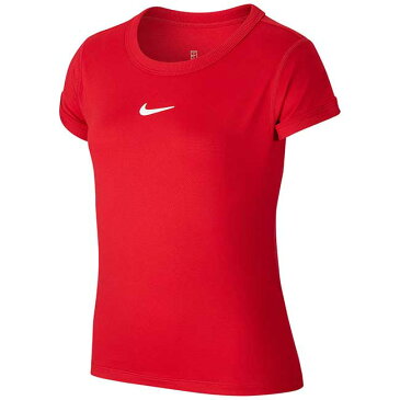 ナイキ(NIKE) 2020 SP ジュニア(ガールズ) コート DRI-FIT Tシャツ CQ5386-687ジムレッド×ホワイト(20y2mテニス)[次回使えるクーポンプレゼント]