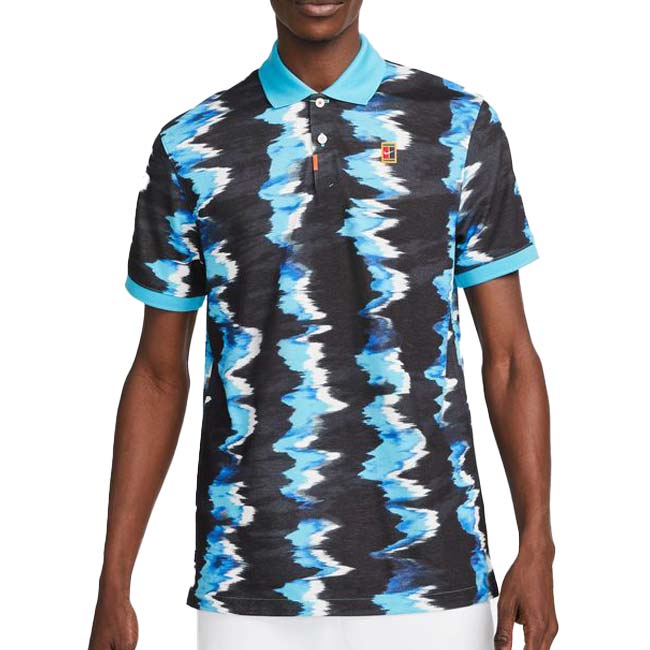19日20時から100時間限定クーポン！売切り終了！在庫処分特価】【日本サイズ】ナイキ(NIKE) 2023 SP メンズ コート Dri-Fit プリント スリム 半袖ポロシャツ DV8916-416 バルティックブルー(23y1mテニス)[次回使えるクーポンプレゼント]