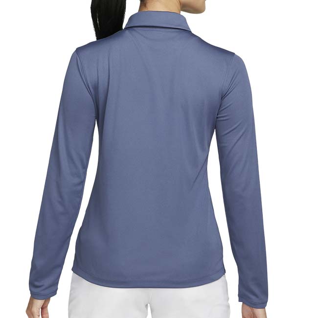 ＼22日〜26日まで8％OFFクーポン！／売切りセール！【日本サイズ】ナイキ(NIKE) 2023 HO レディース Dri-FIT ビクトリー 長袖ポロシャツ DH2317-491 D.ブルー×ホワイト(23y12mゴルフ)[次回使えるクーポンプレゼント]