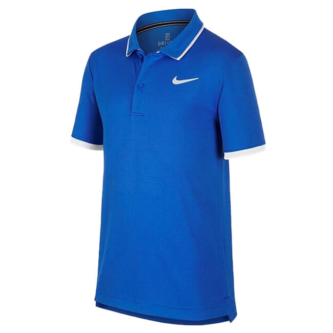 ナイキ(NIKE) ジュニア(ボーイズ) コート DRI-FIT ポロシャツ BQ8792-403 シグナルブルー[次回使えるクーポンプレゼント]