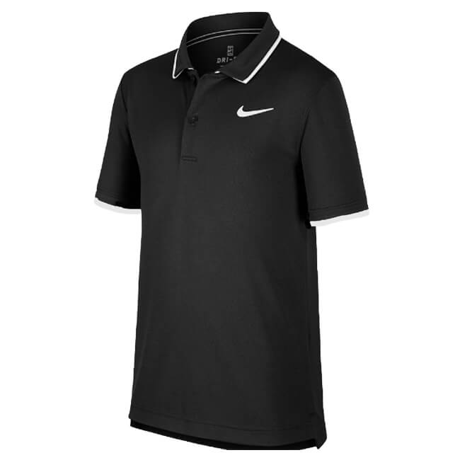 在庫処分特価】ナイキ(NIKE) ジュニア(ボーイズ) コート DRI-FIT ゲームポロシャツ BQ8792-010 ブラック並行輸入品(20y10mテニス)