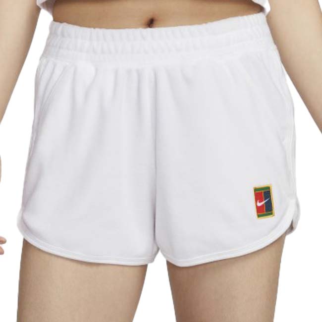 19日20時から100時間限定クーポン！売切り終了！【日本サイズ】ナイキ(NIKE) 2024 FA レディース Court ヘリテージ ミッドライズ フレンチテリー ショートパンツ FQ2283-100WH×WH(24y7mテニス用ゲームウェア)[次回使えるクーポンプレゼント]