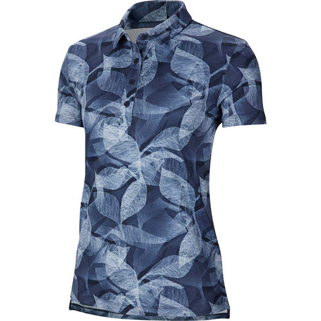 在庫処分特価】[USサイズ]ナイキ(NIKE) 2020 レディース DRI-FIT UVカット プリントポロシャツ CI9821-451 オブシディアン(20y6mゴルフ)[次回使えるクーポンプレゼント]