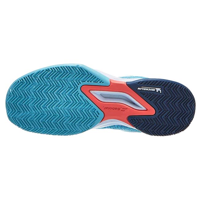 【72時間1000円引きクーポン】在庫処分特価】バボラ(Babolat) ジュニア(ボーイズ) JET MACH 3 ジェットマッハ3 CLAY クレーコート用テニスシューズ 33S23730-4105 エンジェルブルー(23y9m)[次回使えるクーポンプレゼント]