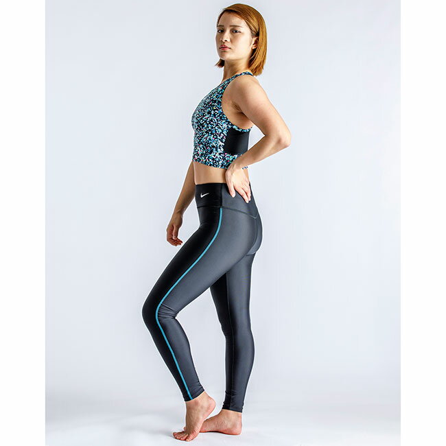 [日本サイズ]ナイキ(NIKE) 2020FA レディース セパレーツ クロップドタンク＆ロングスパッツ 上下組スイムウエア 水着 タンキニ 2983931-07 Bスプルース(20y8m)[次回使えるクーポンプレゼント]