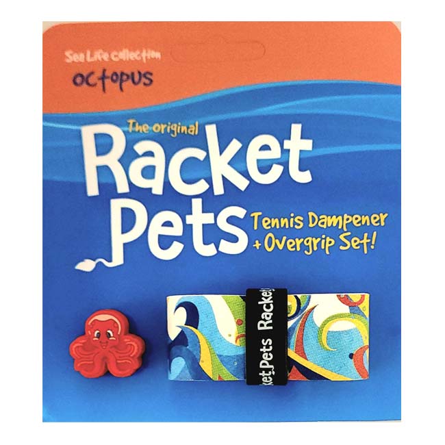 Racket Pets(ラケットペット) シーライフコレクション オクトパス ダンプナー ＆ オーバーグリップテープ ドライタイプ 振動止め 海の生き物 蛸 タコ (23y11m) 次回使えるクーポンプレゼント