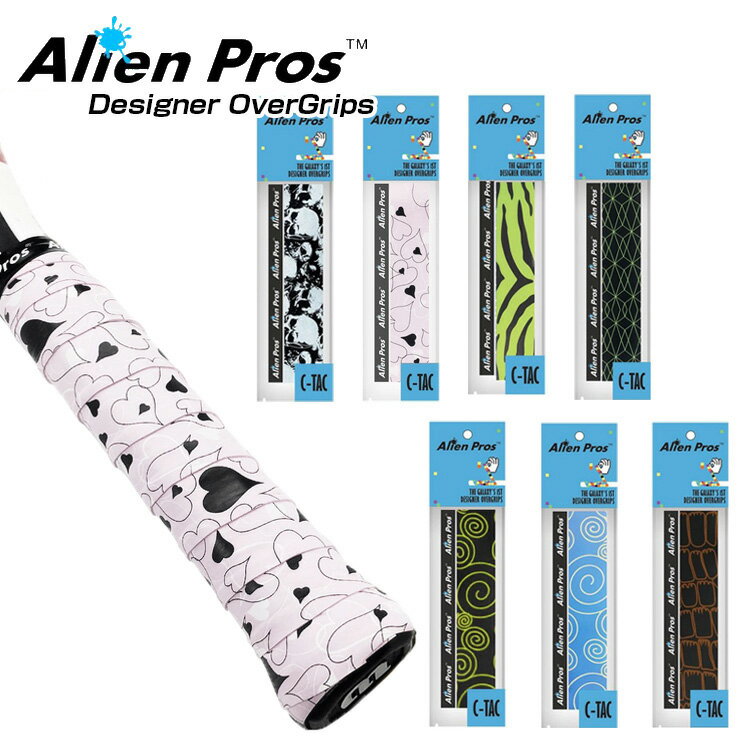 Alien Pros(エイリアン プロス) デザイナー テニス グリップテープ ウェット タイプ C-TAC CT-TE-1(19y10m)