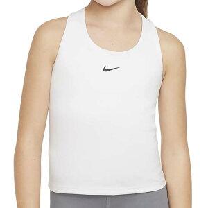 在庫処分特価】ナイキ(NIKE) ジュニア(ガールズ) Dri-FIT スウッシュ タンクトップ スポーツブラ FB2264-100 ホワイト×ブラック 並行輸入品(23y10mトレーニング)[次回使えるクーポンプレゼント]