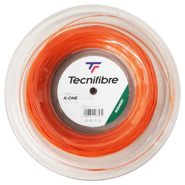 [スカッシュ用]テクニファイバー(Tecnifibre) エックスワンバイフェイズ (1.18mm／1.24mm) 200Mロール マルチフィラメントガット 06RXON1180(20y10m)[次回使えるクーポンプレゼント]