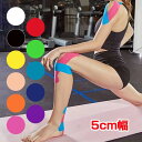 【あざやかなソリッドカラー】 幅5cm キネシオロジーテープ 5m 1巻入り 応急処置テープ 筋肉損傷 スポーツテープ TE219994(24y6m)[次回使え...