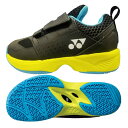 ヨネックス(YONEX) 2024 ジュニア パワークッション GC ローカット オムニクレーコート用テニスシューズ SHTJR2GC-763 ブラック×ライム...