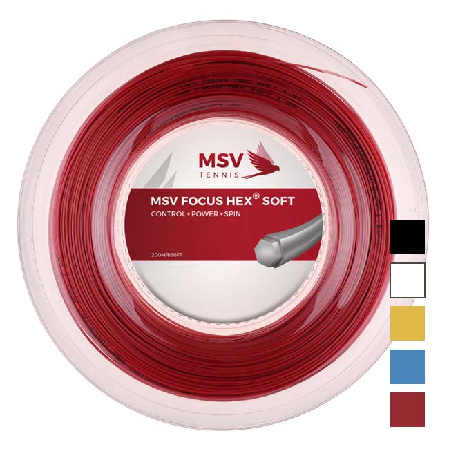 Rakuten - ＼29日から1日まで8%OFFクーポン／MSV Focus HEX Soft フォーカスヘックス ソフト (1.15／1.20／1.25／1.30mm) 200Mロール 硬式テニス ポリエステル ガット(15y2m)[次回使えるクーポンプレゼント]