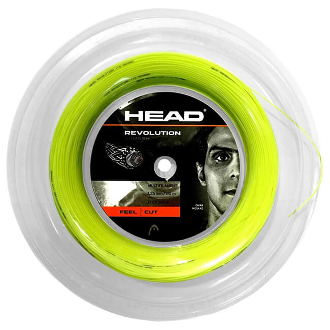 SPEC カラーイエロー(YW) ゲージ1.25mm レングス110M 素材マルチフィラメント 名称Head Revolution Squash String 110M Reel 原産国- 仕様マルチフィラメント構造を、編み込まれたナイロン...