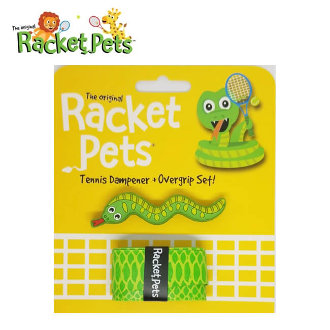 Racket Pets(ラケットペット) スネーク ダンプナー ＆ オーバーグリップテープ ドライタイプ 振動止め アニマル どうぶつ 動物 ヘビ (21y4m) 次回使えるクーポンプレゼント