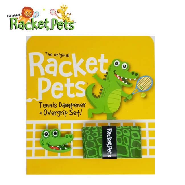 Racket Pets(ラケットペット) アリゲーター ダンプナー ＆ オーバーグリップテープ ドライタイプ 振動止め アニマル どうぶつ 動物 ワニ (21y4m)[次回使えるクーポンプレゼント] 1