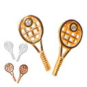 【コートでのおしゃれに!】RACQUET INC(ラケットインク) テニスラケット ピアス アクセサリ RITG92/RITG175/RITG267(22y1m...