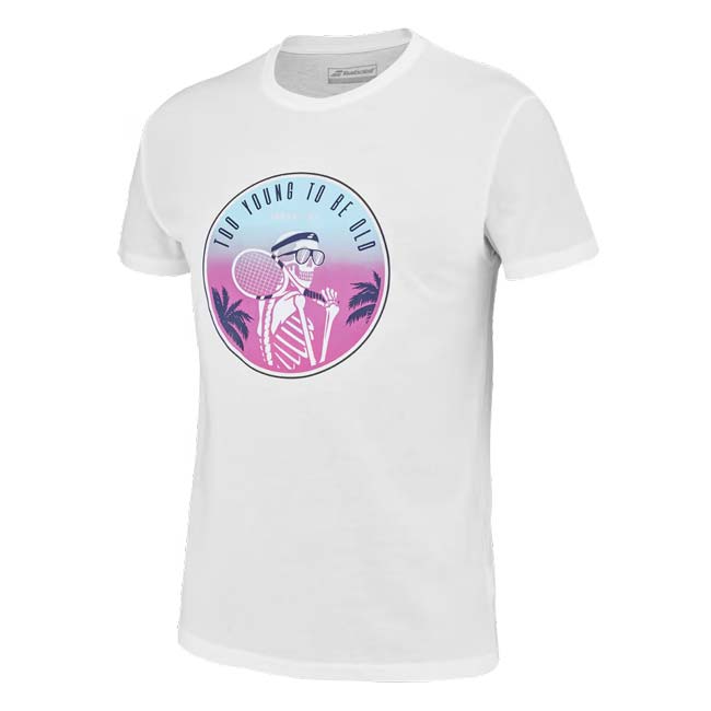 在庫処分特価】【USサイズ】バボラ(Babolat) 2023 SS メンズ EXERCISE エクササイズ メッセージ 半袖Tシャツ 4MS23445-1000 ホワイト(23y2mテニス)[次回使えるクーポンプレゼント] 3