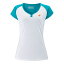 バボラ(Babolat) 2021 ジュニア(ガールズ) PLAY(プレー) カップスリーブ Tシャツ 3GTB011-1048 ホワイト×カニールベイ(21y5mテニス)[次回使えるクーポンプレゼント]