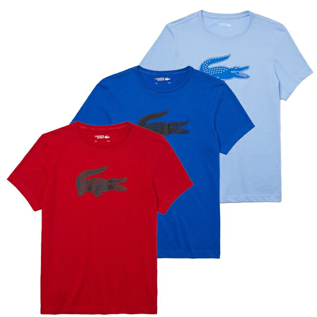 ラコステ Tシャツ メンズ 在庫処分特価】[海外サイズ]ラコステ(Lacoste) 2021 SS メンズ スポーツ 3Dプリント クロコダイル ブリザーブル ジャージー半袖Tシャツ TH2042(21y6mテニス)[次回使えるクーポンプレゼント]