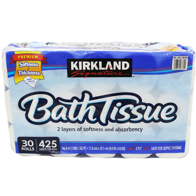 KIRKLAND SIGNATURE(カークランドシグネチャー) バスティッシュ30ロール トイレットペーパー 2枚重ね 1083801 コストコ(21y6m)[次回使えるクーポンプレゼント]