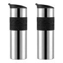 【どこでもお好きな飲み物を】Bodum(ボダム) 真空二重断熱トラベルマグ 600ml(20oz) ステンレス製 2個セット QQ コストコ K12151-01...