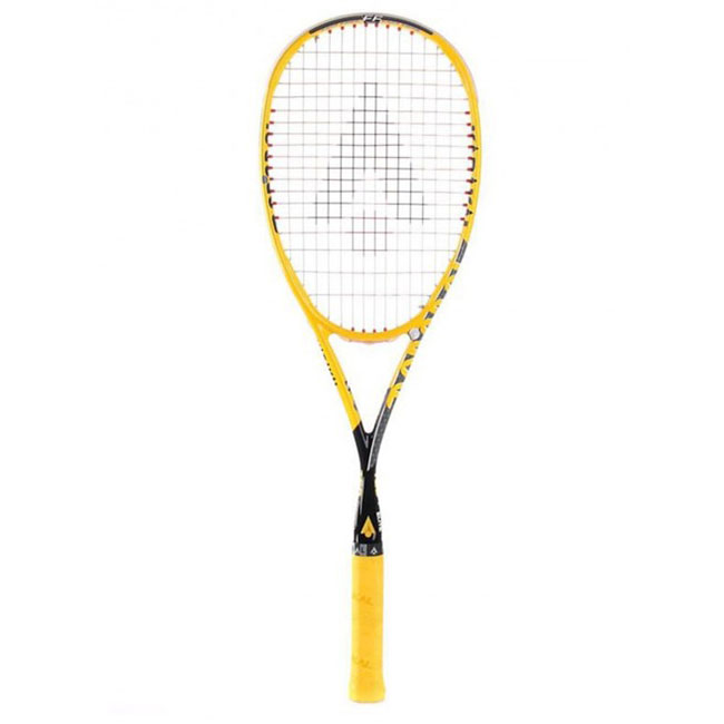 「ガット張上済」KARAKAL(カラカル) TEC PRO ELITE テック プロ エリート (140g) 海外正規品 スカッシュラケット KS1516-イエロー×ブラック(21y9m)[AC][次回使えるクーポンプレゼント]