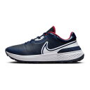 ナイキ(NIKE) 2023 SU メンズ インフィニティ プロ 2 ワイド スパイクレス ゴルフシューズ DM8449-400 Mネイビー×WH×Tレッド(2...