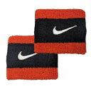 ナイキ(NIKE) ユニセックス スウッシュ 刺繍入り リストバンド 2個1セット N0001565／BN2095-611 ピカンテレッド×BK(24y4m) 次回使えるクーポンプレゼント