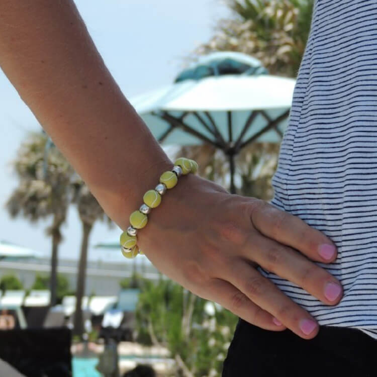 【2BUY 8%OFF 28・29・30日3日間限定】【プレゼントにぴったり♪】RACQUET INC(ラケットインク) テニスボール ブレスレット アクセサリ...