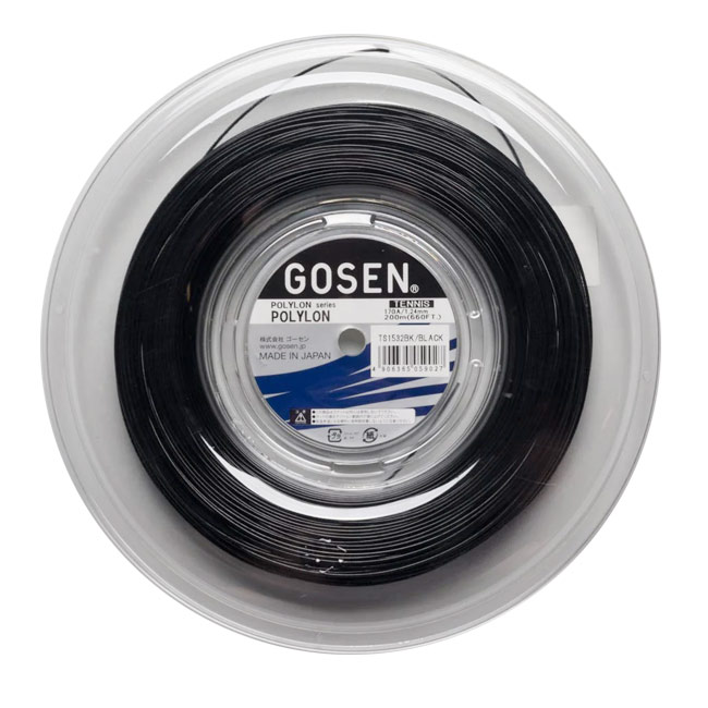 【10%OFFクーポン対象】ゴーセン ポリロン(1.20mm／1.24mm／1.29mm) 200Mロール 硬式テニス ポリエステル ガット (Gosen Polylon 16／17／18 String 200m reel) TS1522[次回使えるクーポンプレゼント] 2