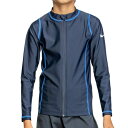 在庫処分特価】ナイキ(NIKE) ジュニア(ボーイズ) フルジップ ロングスリーブ UV ラッシュガード スクール水着 ※トップスのみ 1991092-10ネイ...