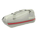 【6本収納】ウィルソン(Wilson) 2025 TEAM チーム 6PK ラケットバッグ テニスバッグ WR8039903001 オーツ(25y5m)[次回使...