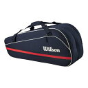 【6本収納】ウィルソン(Wilson) 2025 TEAM チーム 6PK ラケットバッグ テニスバッグ WR8039901001 ネイビー(25y5m)[次回...
