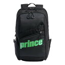 【ラケット収納可】プリンス(Prince) 2025 TOUR TEAM ツアーチーム バックパック リュックサック TT503-240 ブラック×グリーン(2...