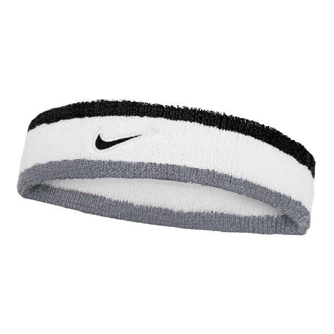 樂天商城 - ナイキ(NIKE) ユニセックス SWOOSH スウッシュ ヘッドバンド BN1000-122 ホワイト×Cグレー×BK(25y7m)[次回使えるクーポンプレゼント]