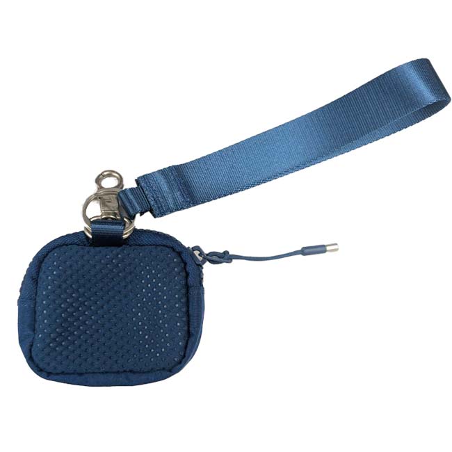 ナイキ(NIKE) ユニセックス Aura オーラ ストラップ付き イヤホンケース 小銭入れ カードケース TR0003-408 ブルーフォース×シルバー(25y7m)[次回使えるクーポンプレゼント]