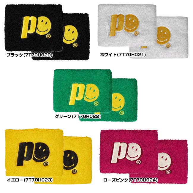 ＼29日から1日まで8%OFFクーポン／【2個組】プリンス(Prince) 2025 ユニセックス PRINCE×SMILEY 刺繍入りシングルワイド リストバンド 7T70H02(25y10m)[次回使えるクーポンプレゼント] 2