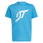 「ドミニク・ティーム」アディダス(adidas) 2022 FW ジュニア(ボーイズ) ティーム ロゴ グラフィック Tシャツ HT3623-パルスブルー(22y8mテニス)[次回使えるクーポンプレゼント]