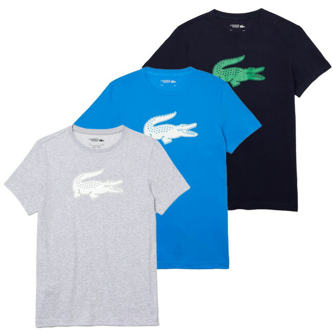 在庫処分特価】「海外サイズ」ラコステ(Lacoste) 2022 SP メンズ SPORT 3Dプリント クロコダイル ブリザーブル ジャージー半袖Tシャツ ..