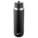 「保冷専用」ナイキ(NIKE) SS リチャージ ストローボトル 24オンス (700ml) ステンレス製 水筒 N1001632091／HY2016／HY2012-091 ブラック×ホワイト(22y7m)